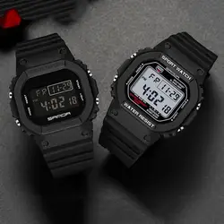 Long-lasting Electronic Watch Multifunctional Men's Sport Watch Waterproof Accurate Timekeeping with Night Light Stainless