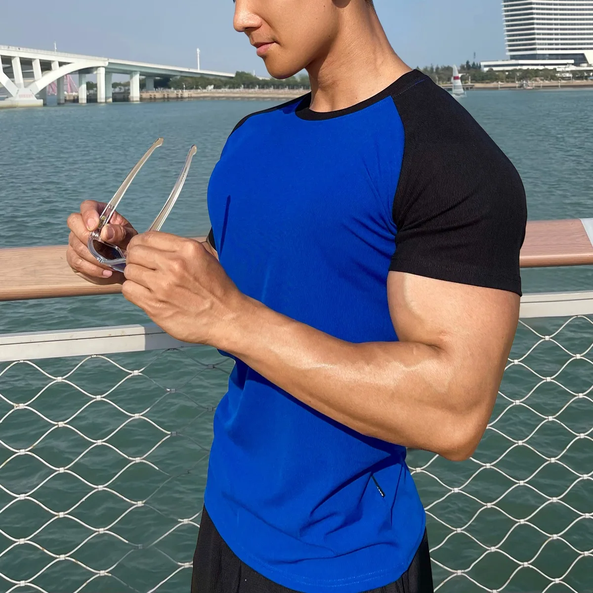 2024 New Men Running Tight T-shirt Compression Quick Dry T Shirt Male Gym Fitness Bodybuilding Jogging Tees Tops Odzież męska