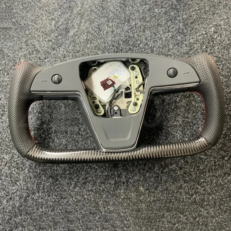

Carbon Fiber Steering Wheel Yoke Steering Wheel For Model X Model S 2021 2022
