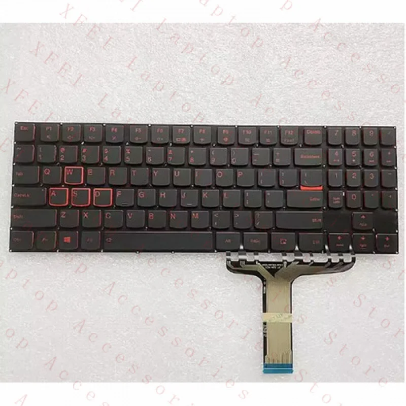 F Red Text Keyboard with Backlight  2018 2019 Keyboards For Lenovo Savior Y7000