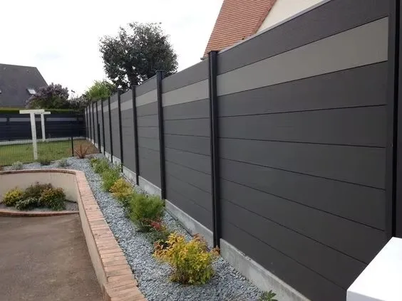 Any Size Custom Eco Friendly WPC Fence Panel Moisture Proof Composite Wood Garden Villa Privacy Security Fencing Customizable Ou
