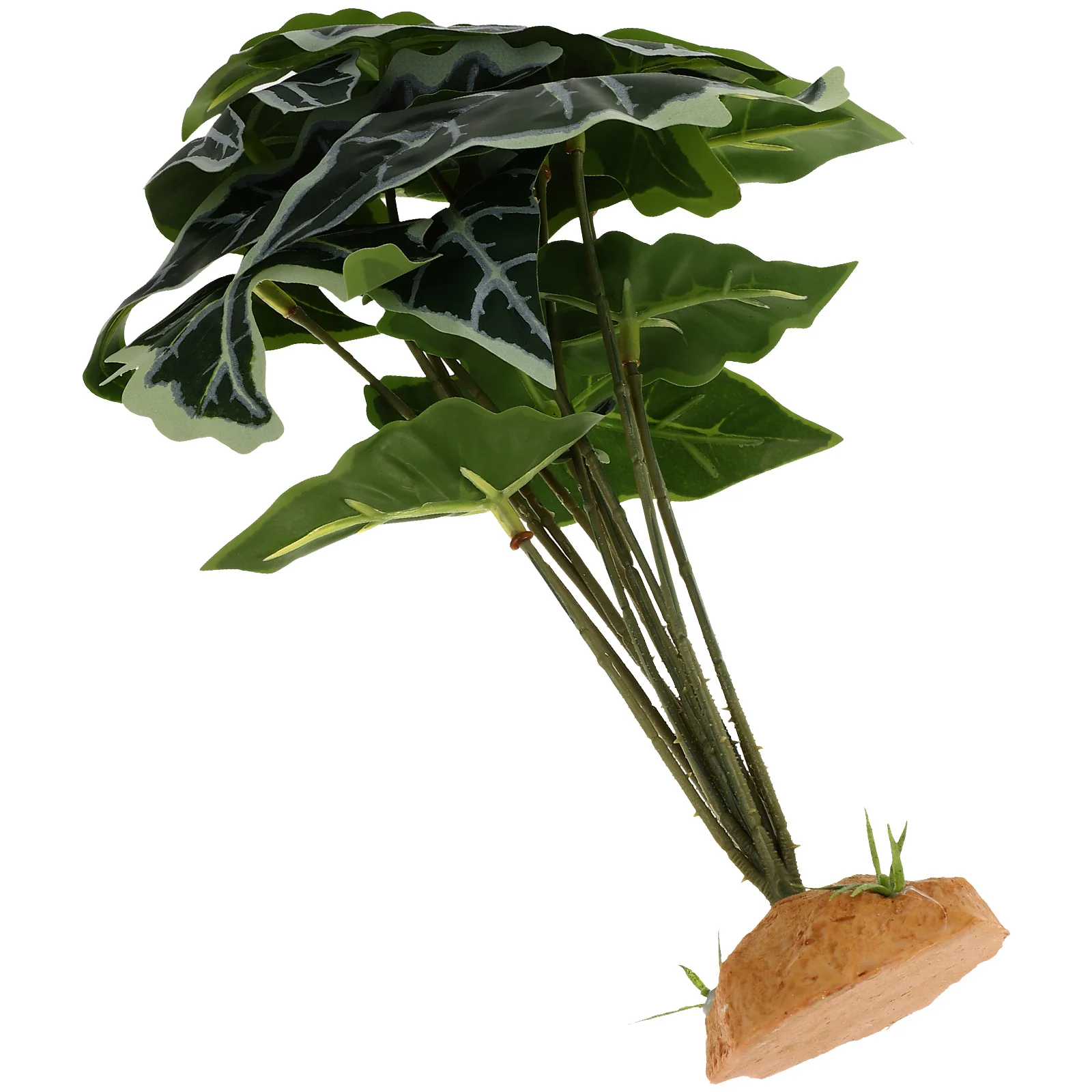 

Fake Tropical Plant Decoration Resin Plastic Lifelike Reptile Hideout Ornament Aquarium Landscaping Supplies Terrarium
