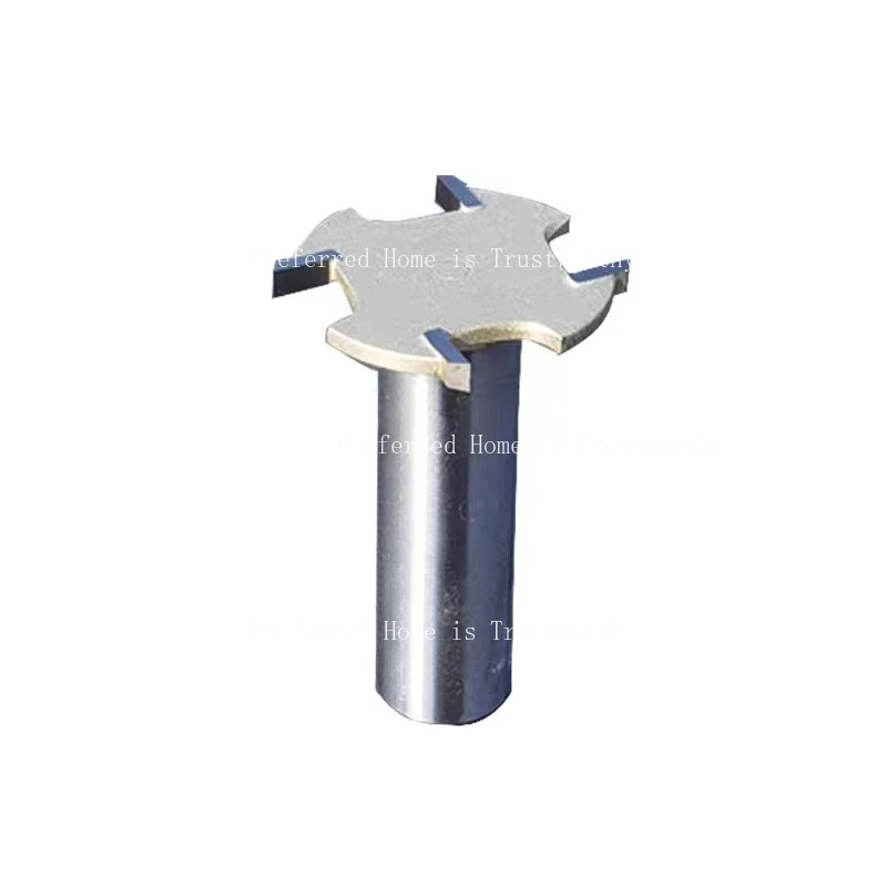 

Woodworking T-knife Engraving And Trimming Electromechanical Wood Milling Cutter Wave Extended Handle Four-tooth Alloy Slotting