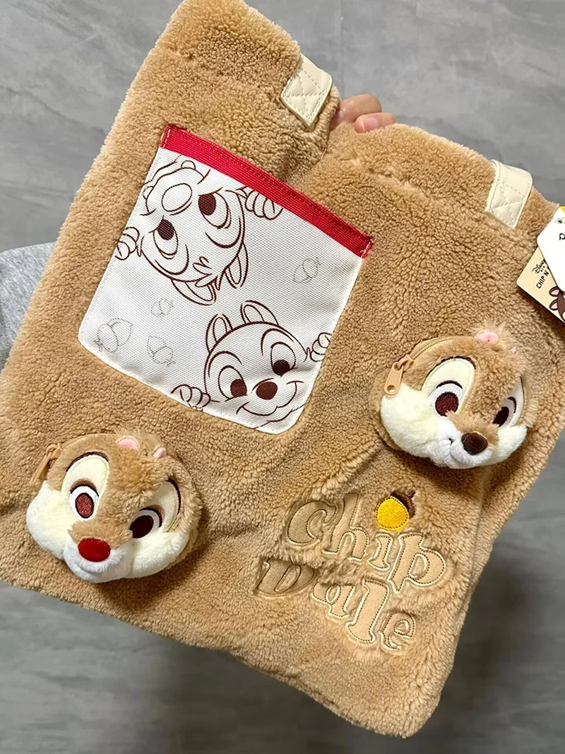 Potdemiel ディズニーイチゴクマ甘いステッチチップ風変わりなぬいぐるみショルダーバッグ大容量ガールズファッションバックパックギフト