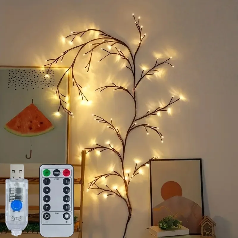 48/72/96/144/160LED Branch Light with 8 Modes USB-Powered  Night Light for Christmas Halloween Valentine's Day Party Decor