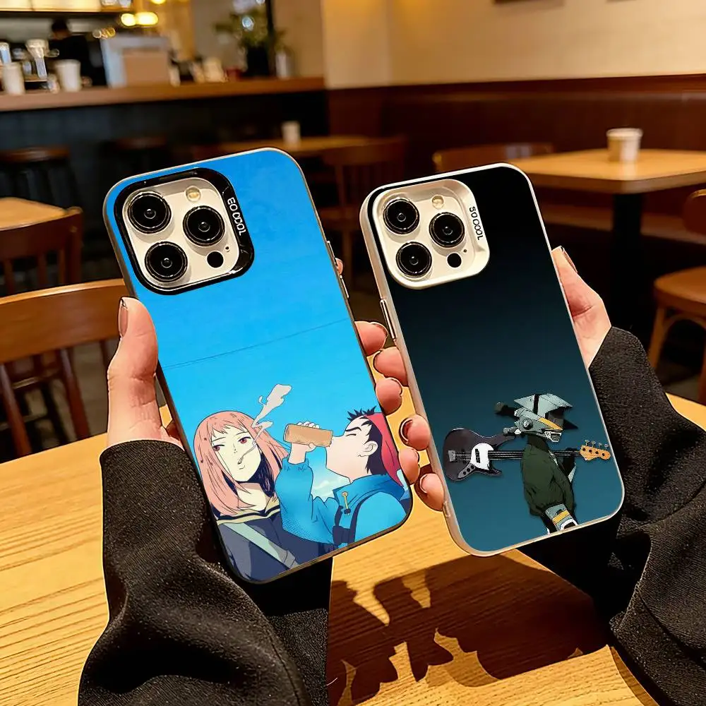I-Interesting anime F-FLCL Phone Case For iPhone 17,16,15,14,13,12,11 Plus,Pro Max,XS,Colorful Silver Black Cover