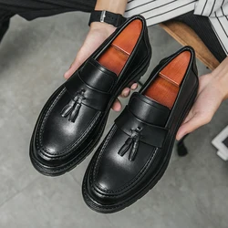 Spring Tassel Loafers Men's Casual Shoes Fashion Thick Bottom Formal Shoes for Men Luxury Brand Dress Moccasins Business Shoes