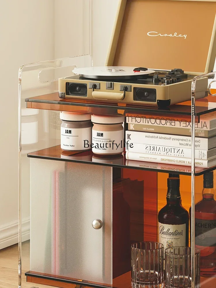 طاولة قهوة صغيرة متحركة yj21، خزانة جانبية بجوار الأريكة في غرفة المعيشة #4