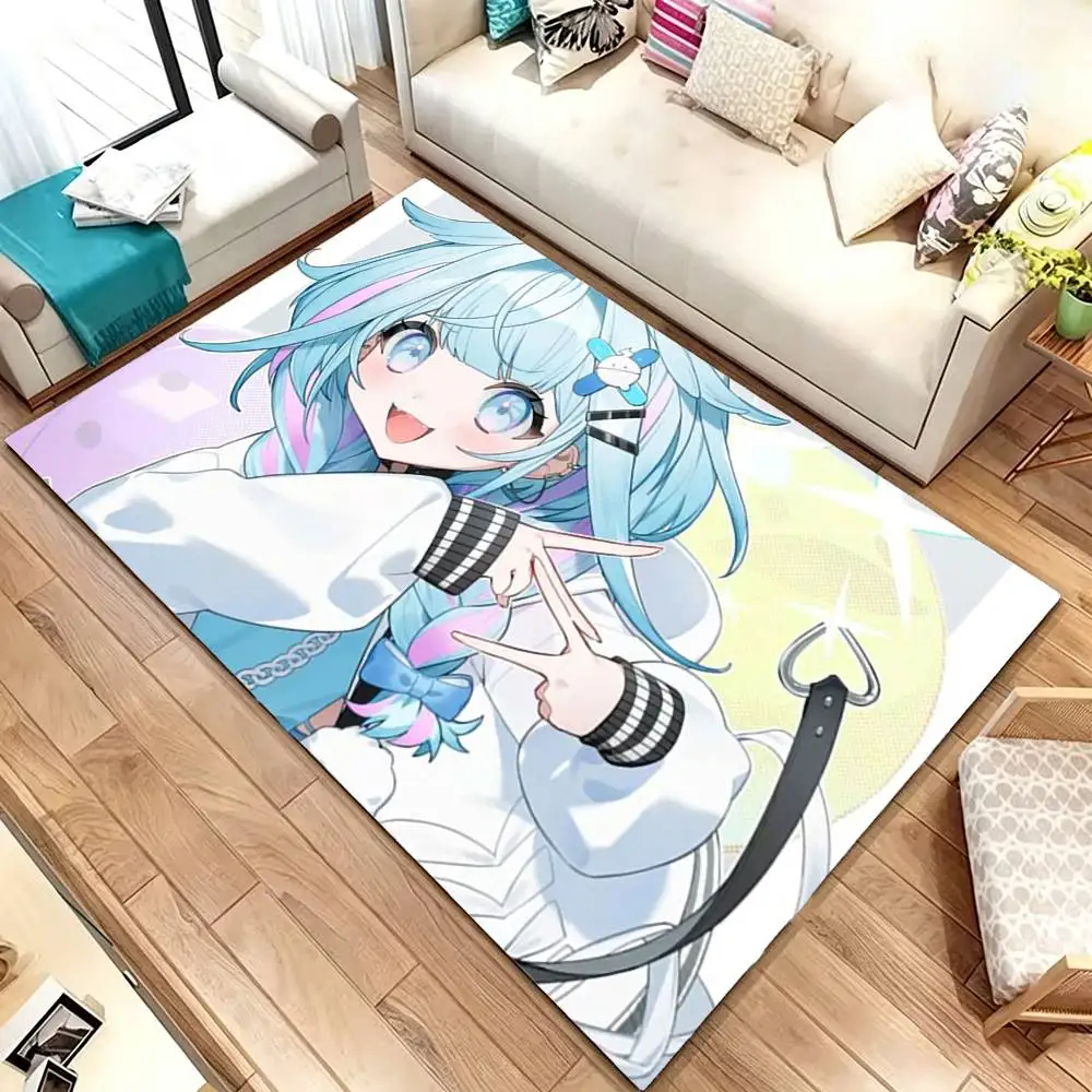 M-Mizumiya Su H-Hololive FLOW GLOW Soft Thick Non-Slip Mat for Living Room Bedroom Kitchen Decor Rugs