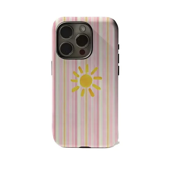 Luxury Beaded Sun Phone Case for iPhone 18 17e 16e 15 14 13 12 11 Air Pro Max Plus Double-layer Back Cover