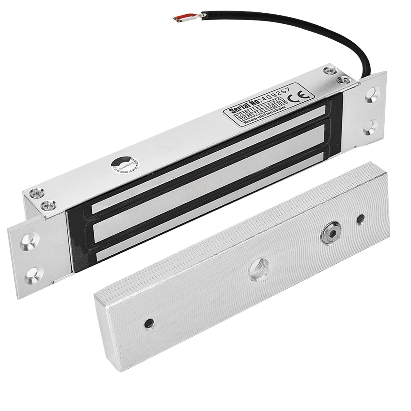 Fail‑Secure Electromagnetic Lock 180kg, Low Noise & Energy Saving, Compatible with Intercom/Remote for Access Control System
