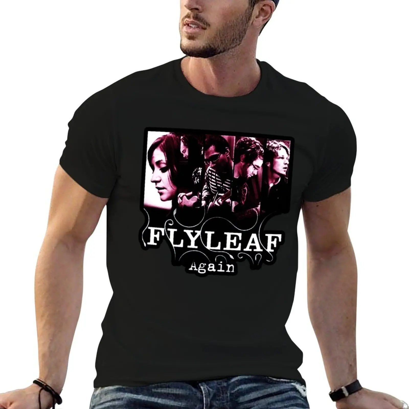 flyleaf again and again happen T-Shirt sports fans blue archive t shirts men
