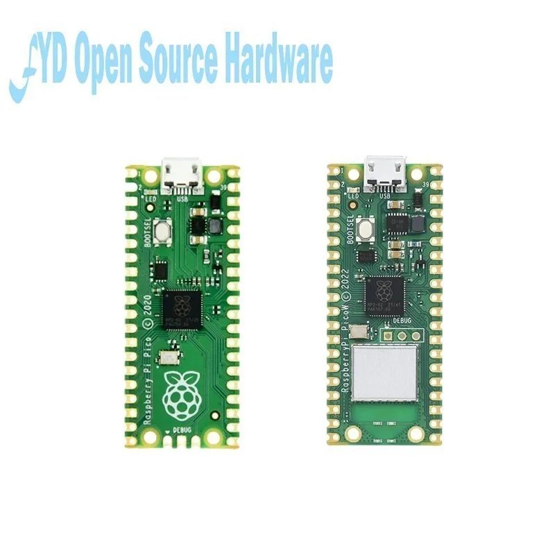 Raspberry Pi Pico W/H RP2040 Dual-Core 264KB ARM High-Performance Microcontroller Board Soldered Optional Acrylic Case Kit