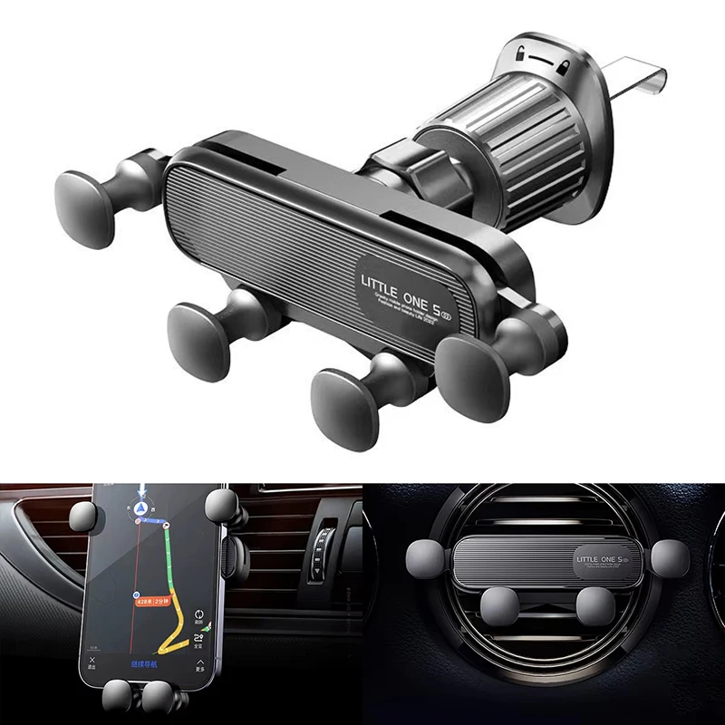 

New Gravity Car Phone Holder Air Vent Phone Mount Universal Shockproof GPS Clip Smartphone Stand for 4.7-7 inch Mobile Phone