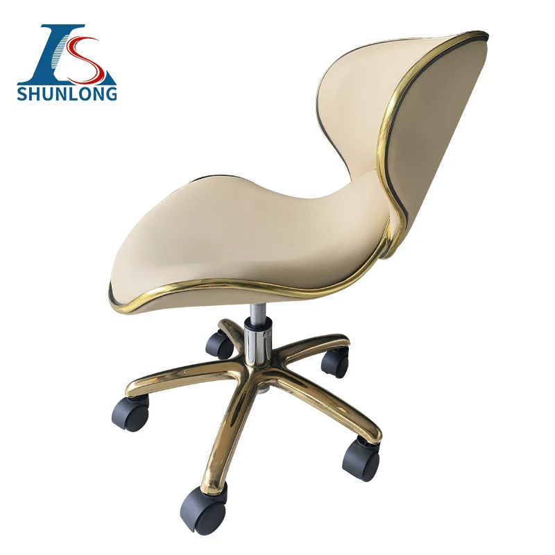 Cheap Beauty Spa Salon Pedicure Small Comfortable Small Manicure Stool Modern Black with Wheels for Sale Made in China
