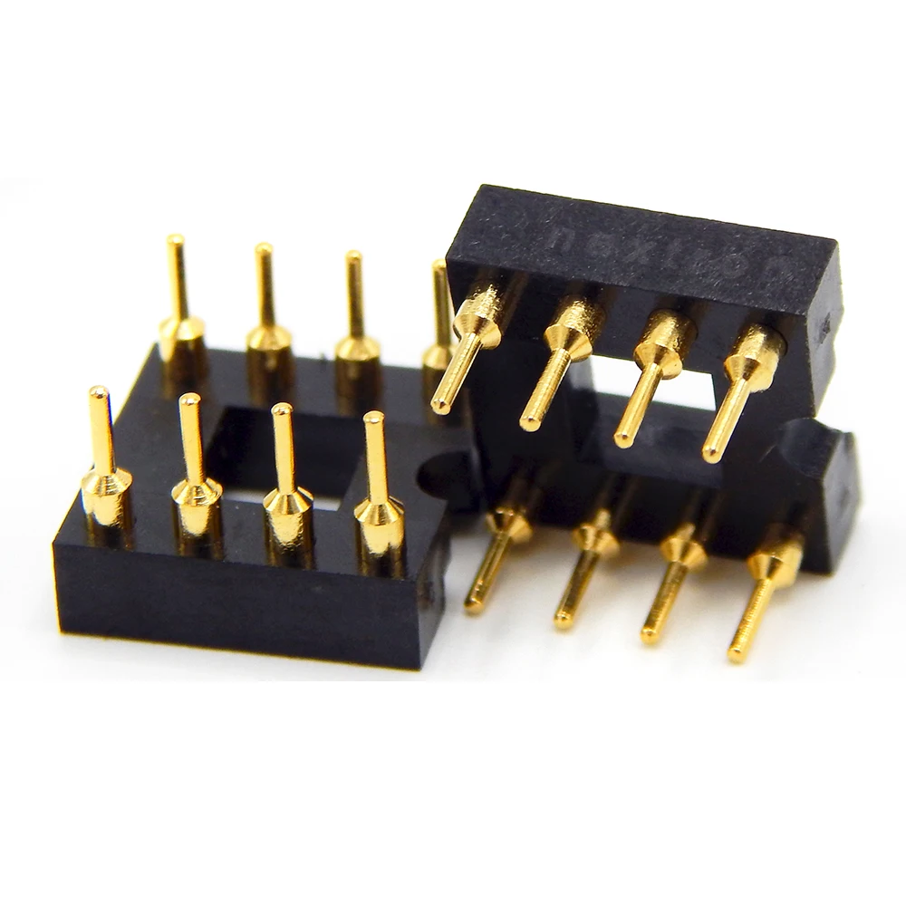 10pcs 3U gold-plating SOP 8 DIP8 DIP-8 Dip 8 DIP SSOP8 PCB IC OP AMP Socket operating amplifiers Feet Upgrade IC chip Connector