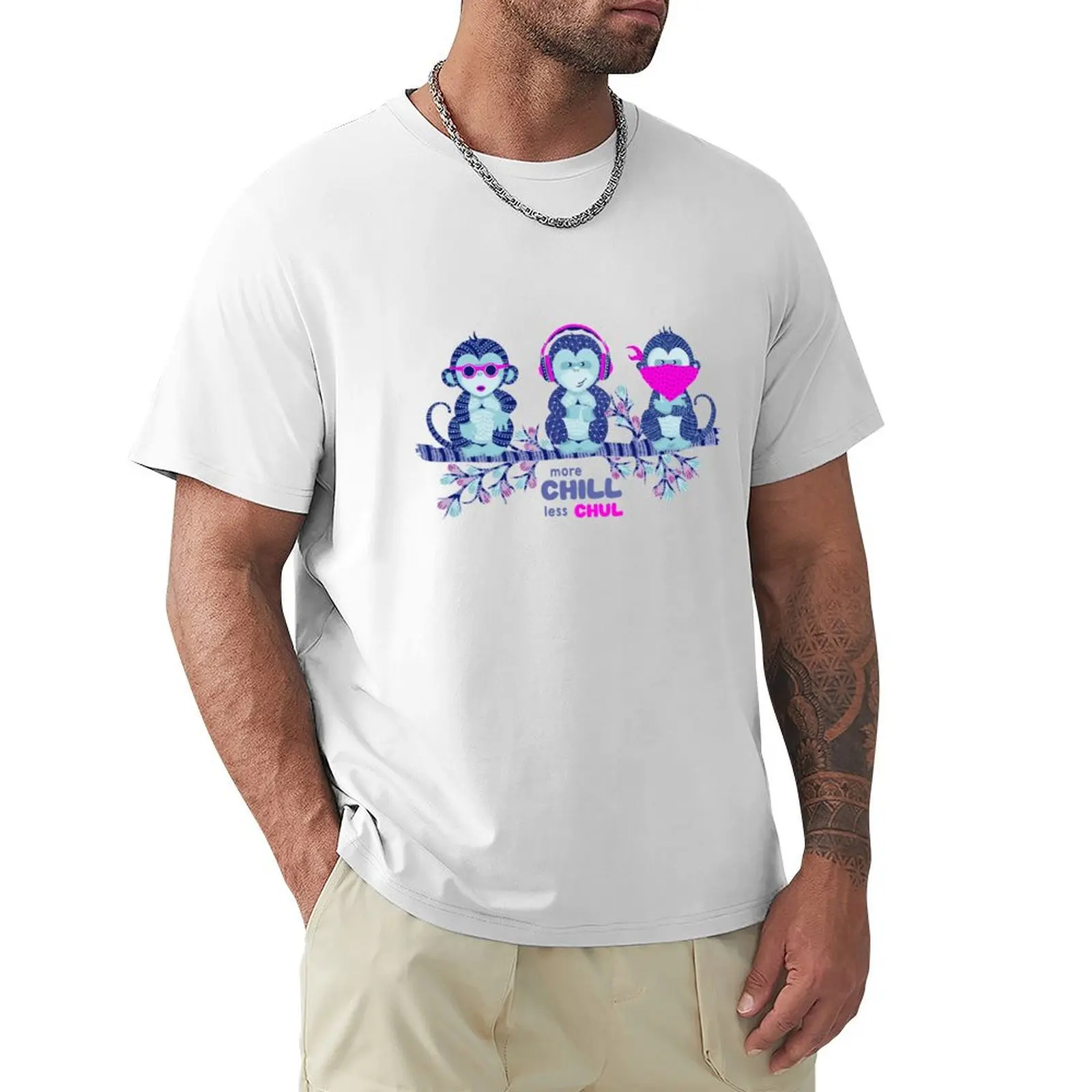 Primate Panache: A Spectrum of Quirks T-Shirt funnys plus size tops customs tees oversized t shirt men