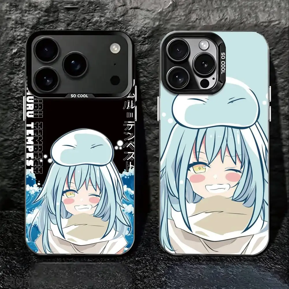 R-Rimuru T-Tempest Slime Phone Case For iPhone 17,16,15,14,13,12,11 Plus,Pro Max,XS,Colorful Silver Phone case Funda Cover