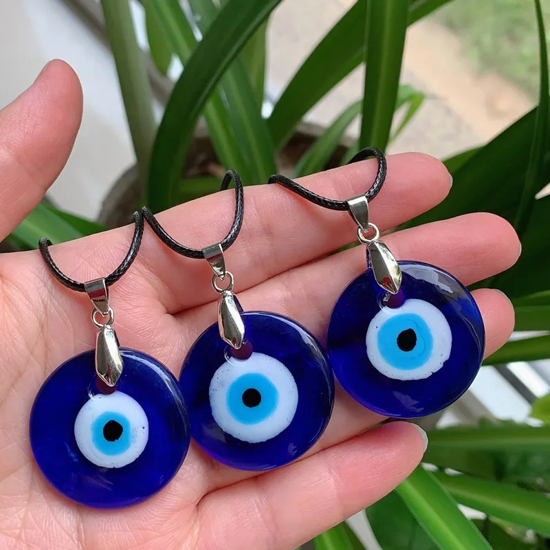 1PC Blue Glass Evil Eye Pendants Necklace For Women Men Turkey Evil Eyes Lucky Necklace Choker Jewelry Accessories