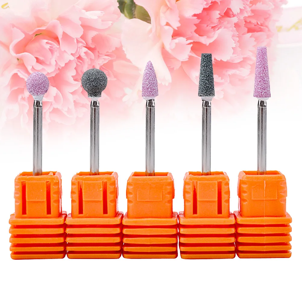 5 pezzi testa di molatura per unghie strumenti di lucidatura al quarzo per macchina per manicure rimozione della pelle morta cura delle cuticole compatibile con Om26 Om27