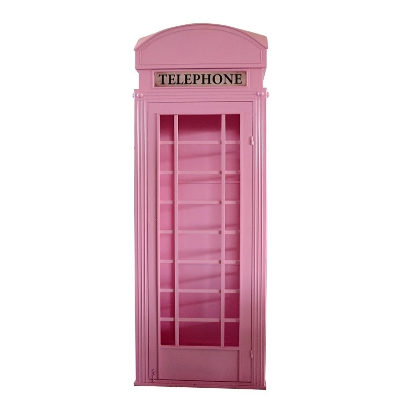 

Retro wrought iron phone booth outdoor floor decoration ornaments, handicrafts Internet celebrity photography props mailbox boo