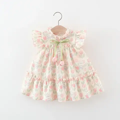 Summer New Cute Rabbit Baby Girl Dress Sweet Tulip Children'S Clothing (9 Months -4 Years Old)