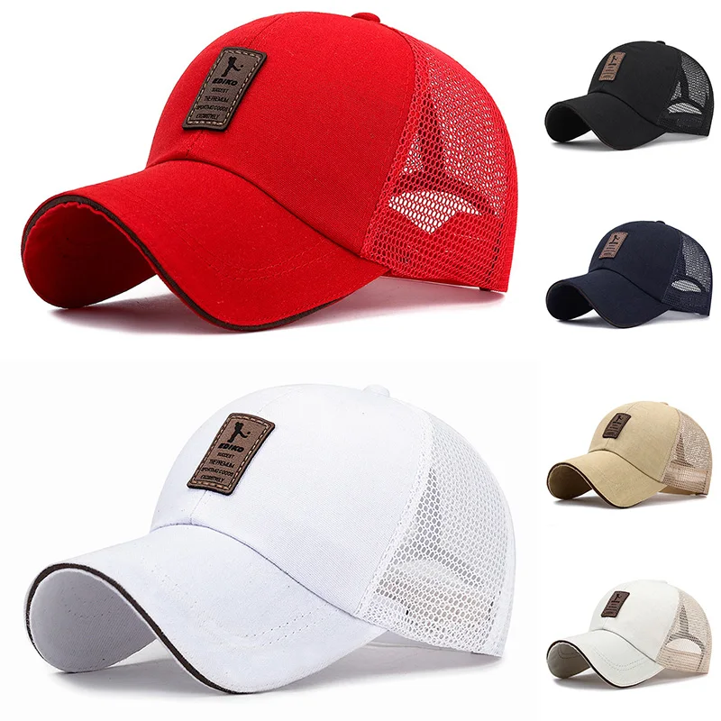 2024 Summer Mesh Baseball Cap for Men Women Sun Hat Breathable Visor Net Cap UV Protection Simplicity Shading Casual Fashion