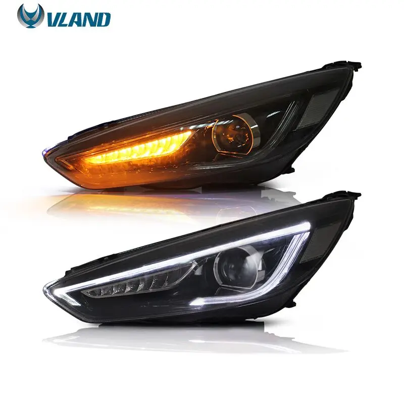 Upgraded Led Head Lamps Built-In Sequential Scan Turn Signal Compatible With Ford Focus 2015 2016 2017