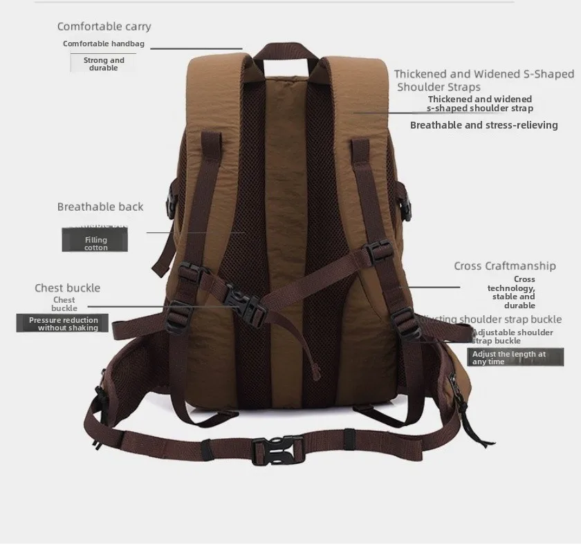 Outdoor waterproof folding backpack ultra-light sports backpack large capacity mountaineering bag