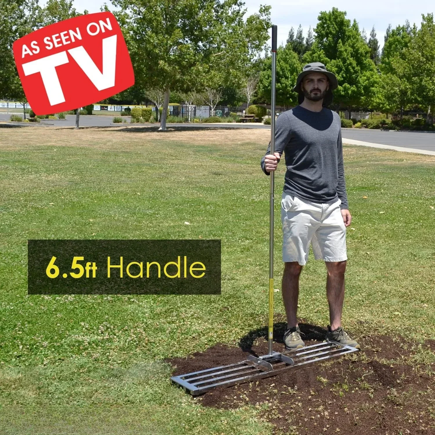 

[Горячая распродажа, ограниченное предложение по времени! ] Грабли для выравнивания лужайки | Легко выравниваемые поверхности почвы или грязевой земли | Заземляющая пластина 48 x 10 дюймов | 78-дюймовый удл