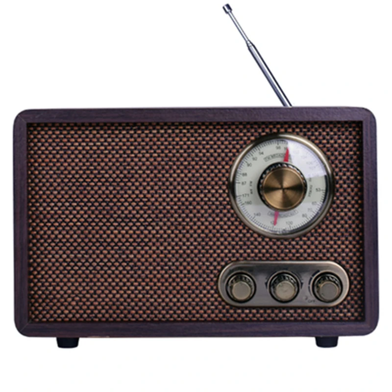 Retro pulpit FM/AM Dwa dwuzakresowe antyczne drewno Stare półprzewodnikowe domowe radio Bluetooth