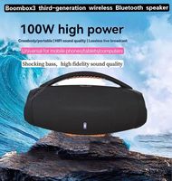 100W High-Power Bluetooth Speaker Outdoor Portable Waterproof RGB Color Light Wireless TWS Subwoofer 360 Stereo Surround Speaker