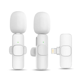 New wireless portable audio video recording microphone mini microphone for iPhone Android Live Transmission Gaming Phone Mic 12 Main Sales Microphone Wireless for Mobile - №9