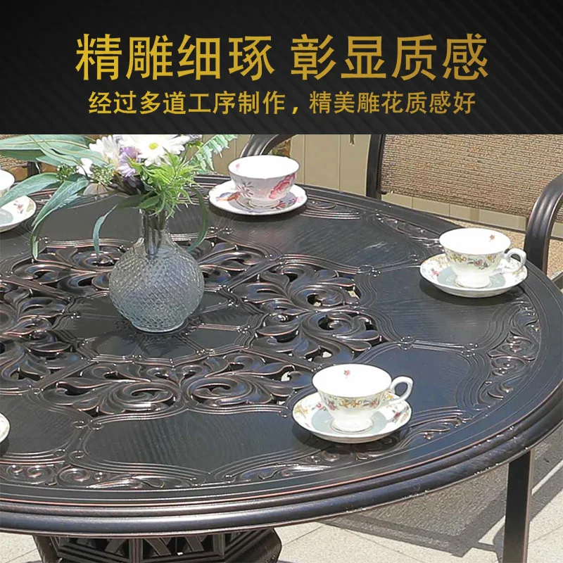 Outdoor cast aluminum furniture tables and chairs All-aluminum courtyard garden hotel balcony  leisure