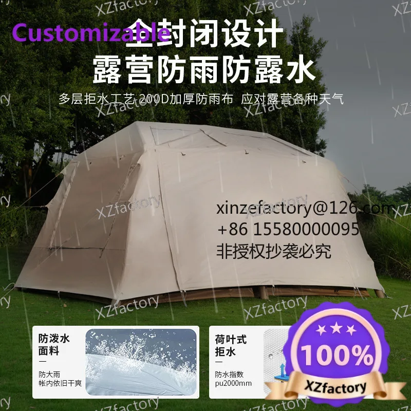 

Factory Direct 2026 Top RatedAutomatic roof 13 flat automatic tent outdoor camping two rooms and one living room overnight rain