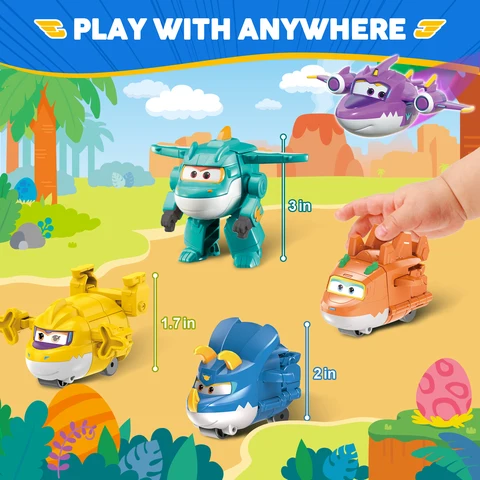 Super Wings Трансформеры Самолеты с Динозаврами 14 шт