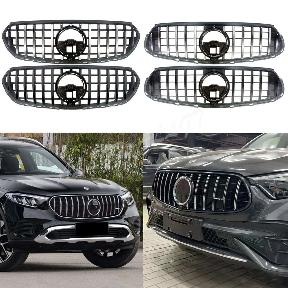 Front Racing Billet Bumper Grilles Upper Facelift Grilles For Mercedes Benz  X254 GLC 200 260 GLC300 2023 2024+ Sport General