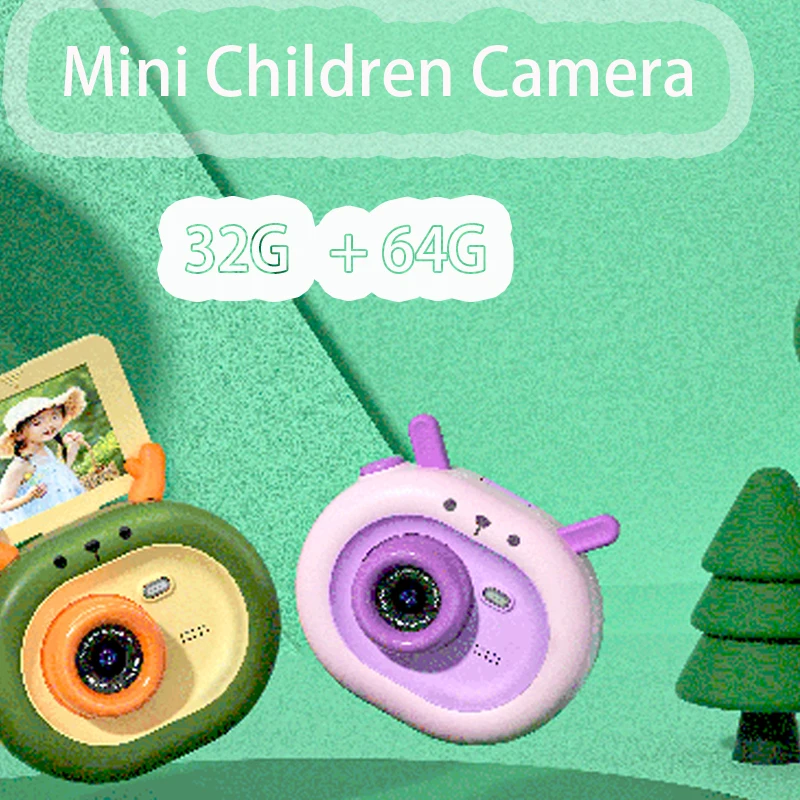 Children Dual Camera SInstant Print for Kids Thermal Print Camera Instant Photo Printing Camera Video Toys+32G 64G Memory Card