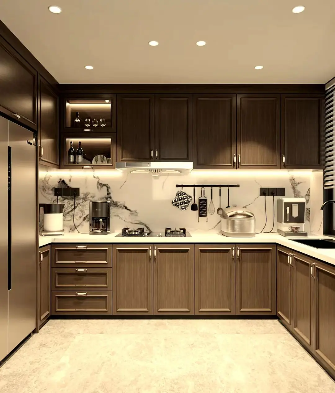 #￥Chinese Factory modular kitchen cabinets Environmental protection and stability wooden modern kitchen cabinets