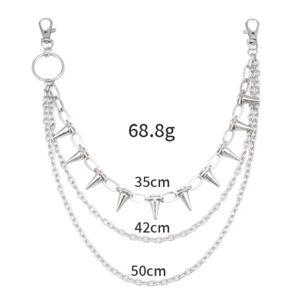Unisex Hip Hop Punk Rock Metal Waist Chain Pants Key Ring Trousers Chain Wallet Accessory Jeans Jewelry Gift for Men And Women view 5