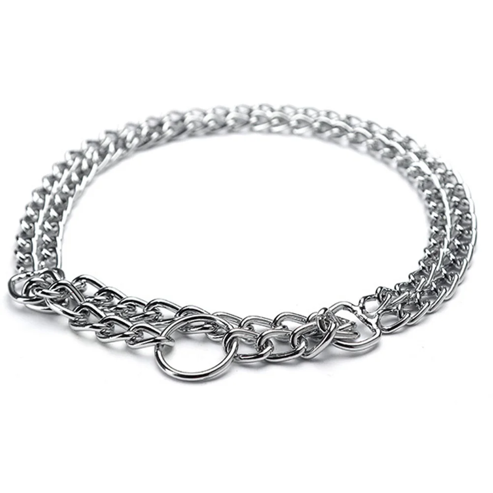 

Adjustable Metal Dog Training Plated Chain Durable Corrosion Resistant Silver 2.0Mm X 60Cm Pet Necklace Dog