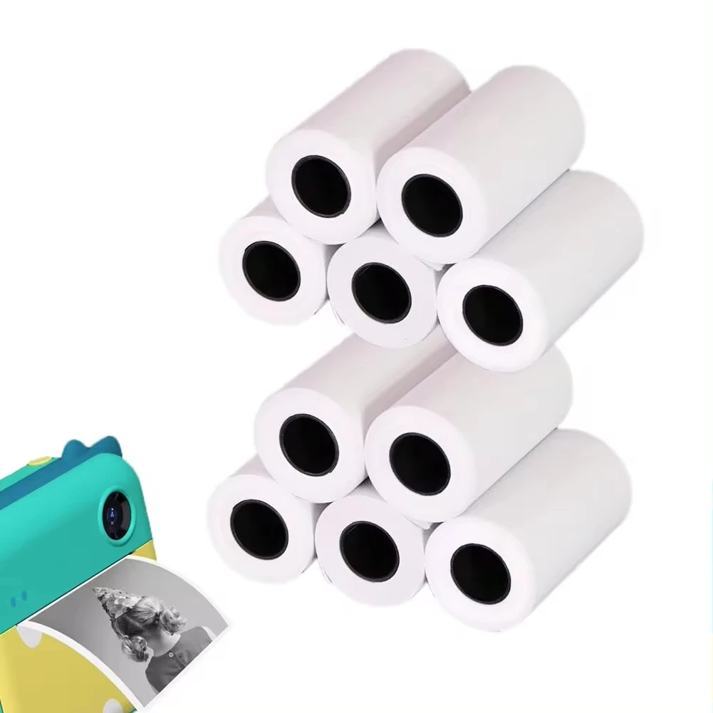 9 Rolls Instant Camera Print Paper-for Kid's Instant Camera Photo Printer Thermal Paper Rolls Instant Print Camera Refill Paper