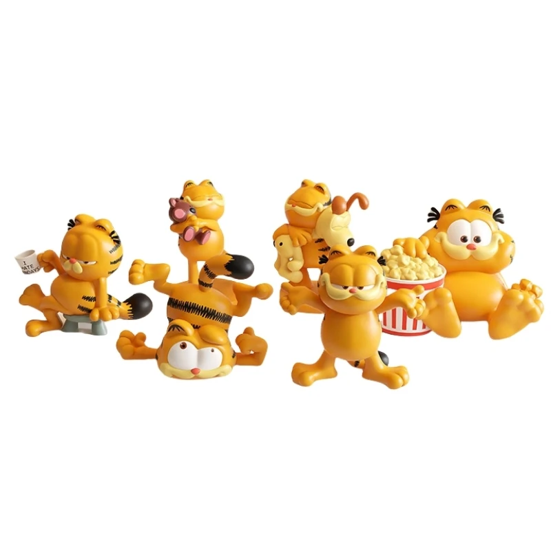 

2025 новый стиль 8,5 см Garfield семейные периферийные устройства настольный орнамент Коллекционная фигурка модель гаражный комплект кукла детские игрушки подарок