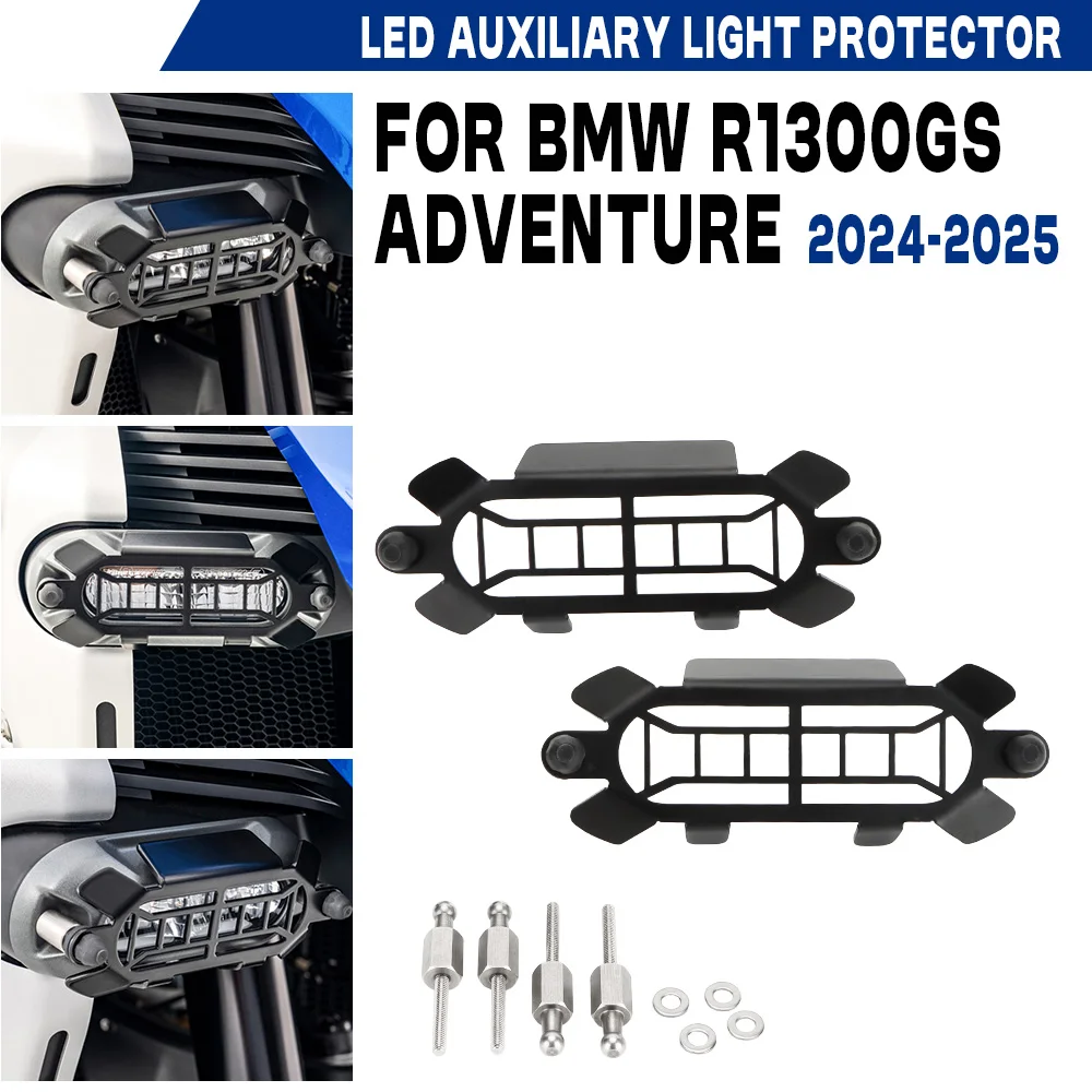 

For BMW R1300GS Adventure R 1300GS ADV 2024 2025 LED Auxiliary Light Protection Motorcycle Lamp Cover Guard Grills Accessories