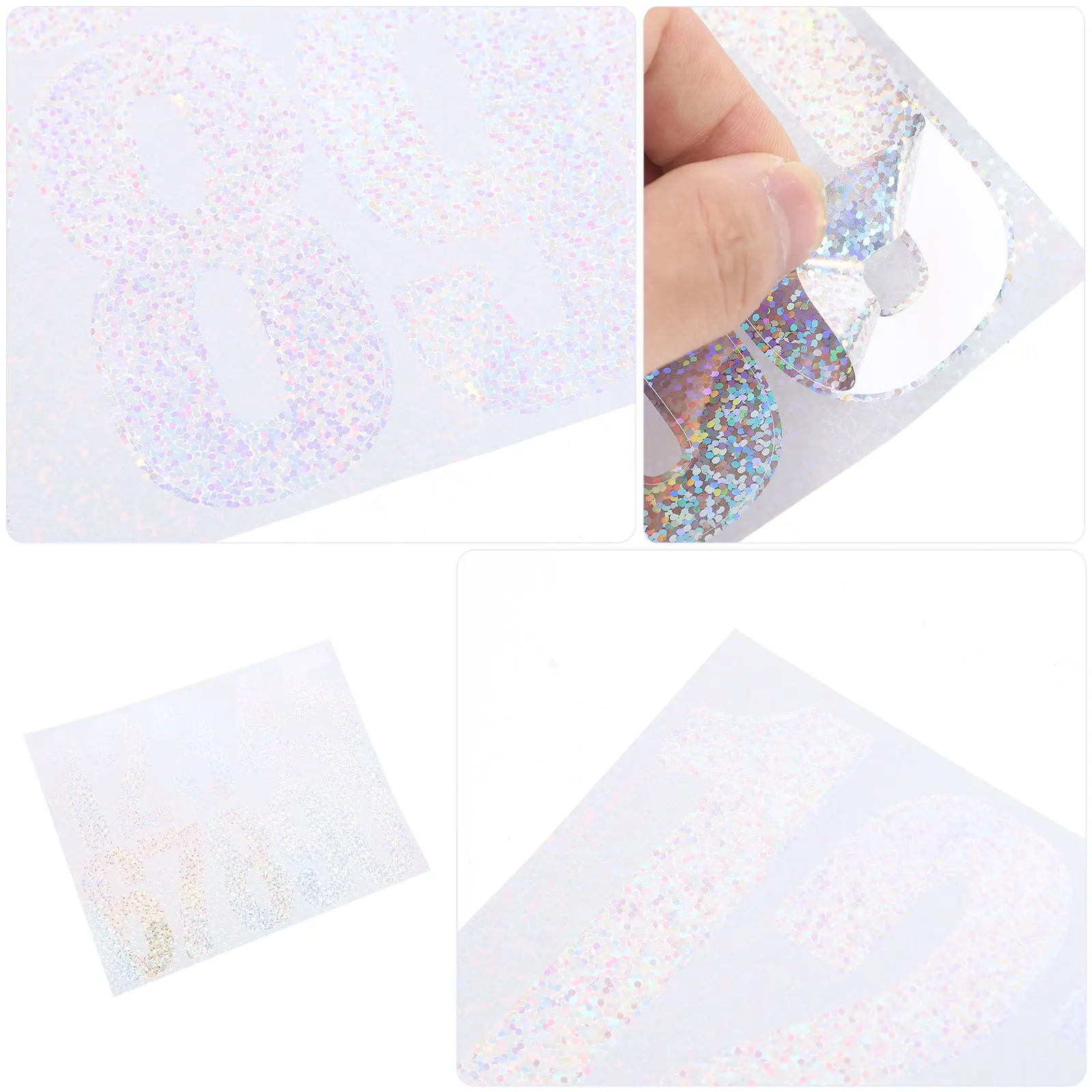 

2pcs Large Waterproof Pvc Number Stickers Self Adhesive Mailbox Address Trash Can Stickers Durable Outdoor Reflective Numbers