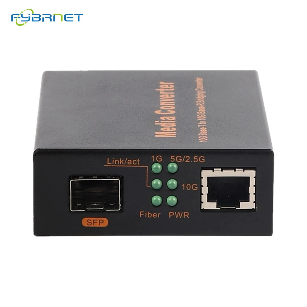 1.25/10G Fiber Optical Media Converter SFP slot Transceiver Ethernet  fast fiber conversor SFP+ Slot Without Power adapter