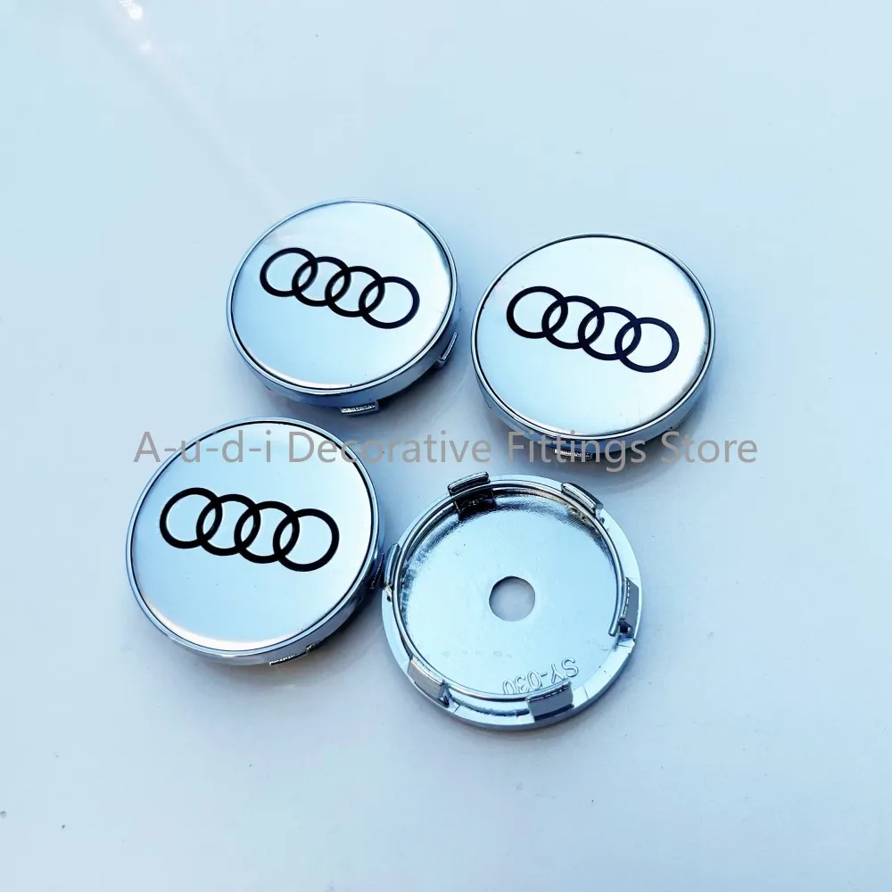 4PCS 60mm modified wheel hub cover tire center logo For Audi A1 A2 A3 A4 A5 A6 A7 A8 8V 8P 8L B5 B6 B7 B8 C5 C6 C7 Q2 Q3 Q5 Q7