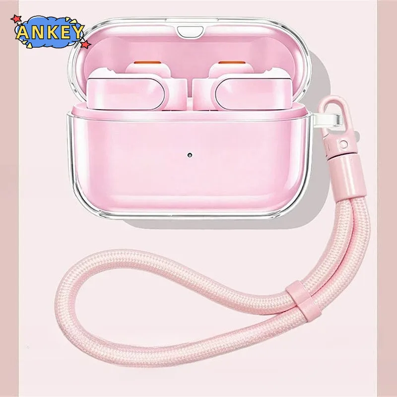 Compatible with Bose Ultra Open EarBuds 2nd Gen Case Clear case Wireless Bluetooth Earphone Shell Headphone Portable with rope
