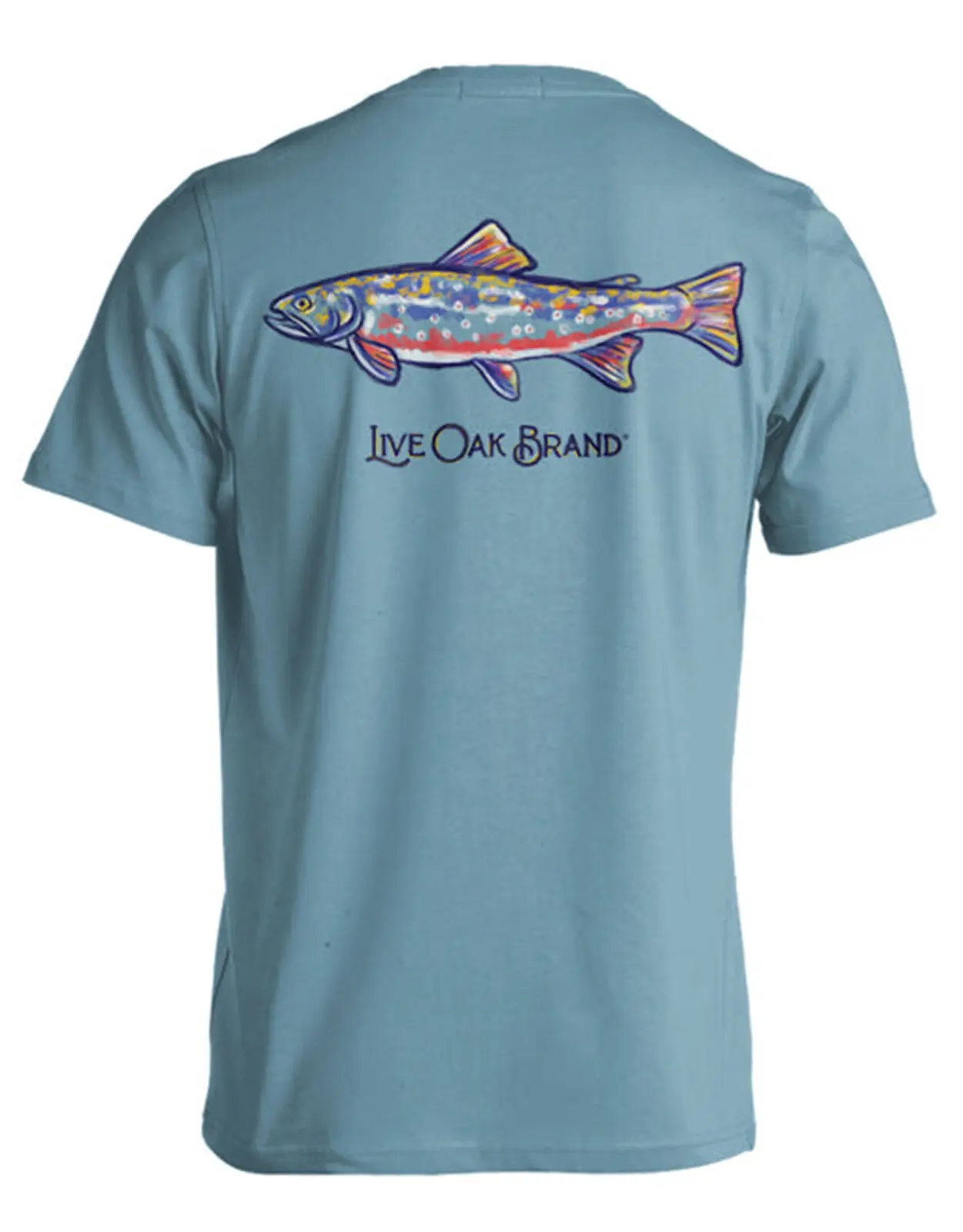 Live Oak Brand Painted Trout Fish Comfort Colors Pocket