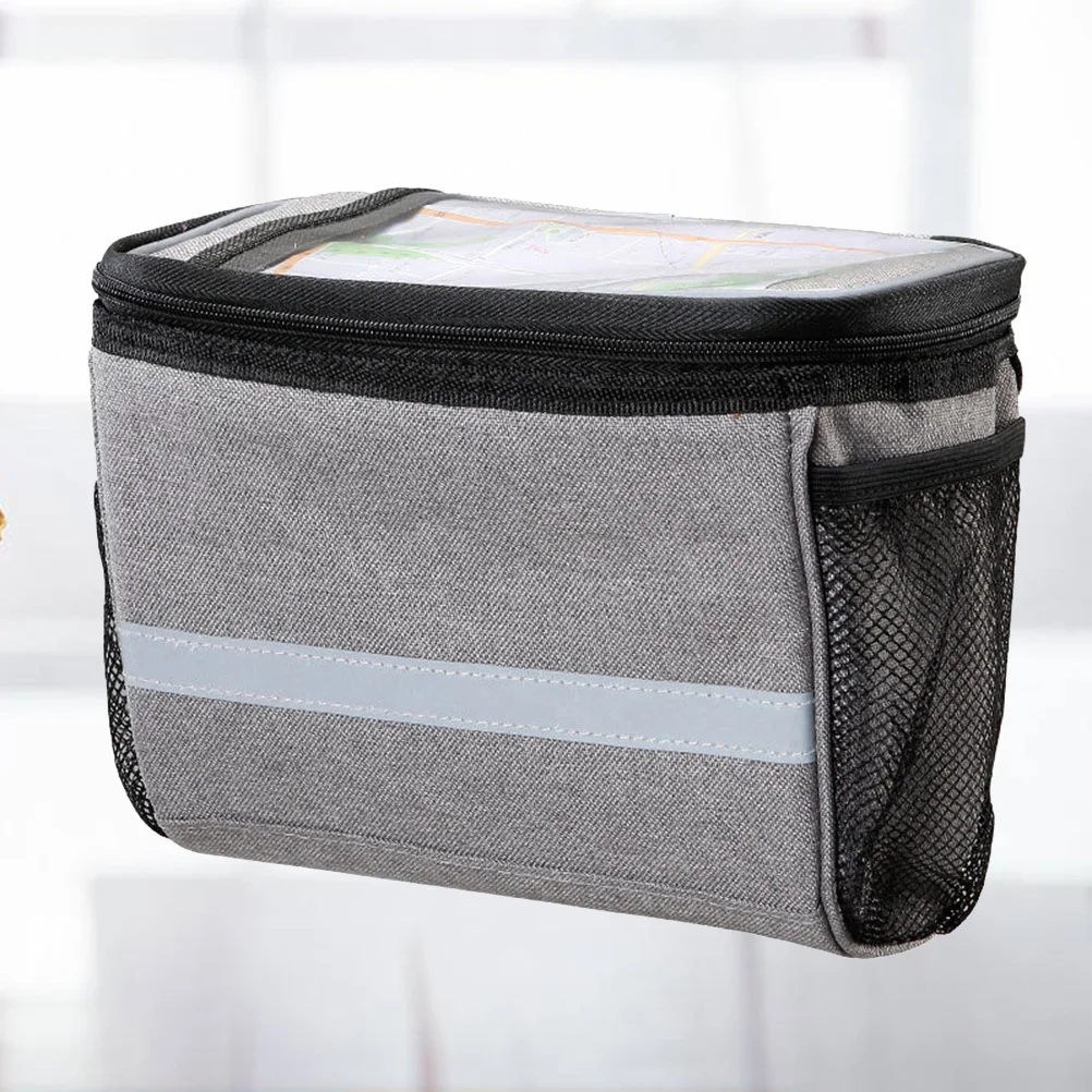 

Bike Handlebar Bag Insulated Thermal Cooler Storage Organizer For Mountain Folding Bicycle Front Rack Pannier